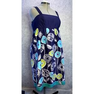 OC By OC Navy Modern Floral Sundress, Women’s Size 12, Summer Vacation Coastal